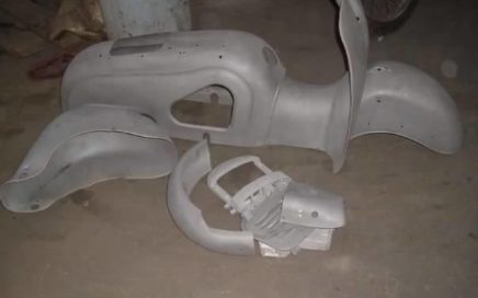 Scooter Parts Shot Blasted
